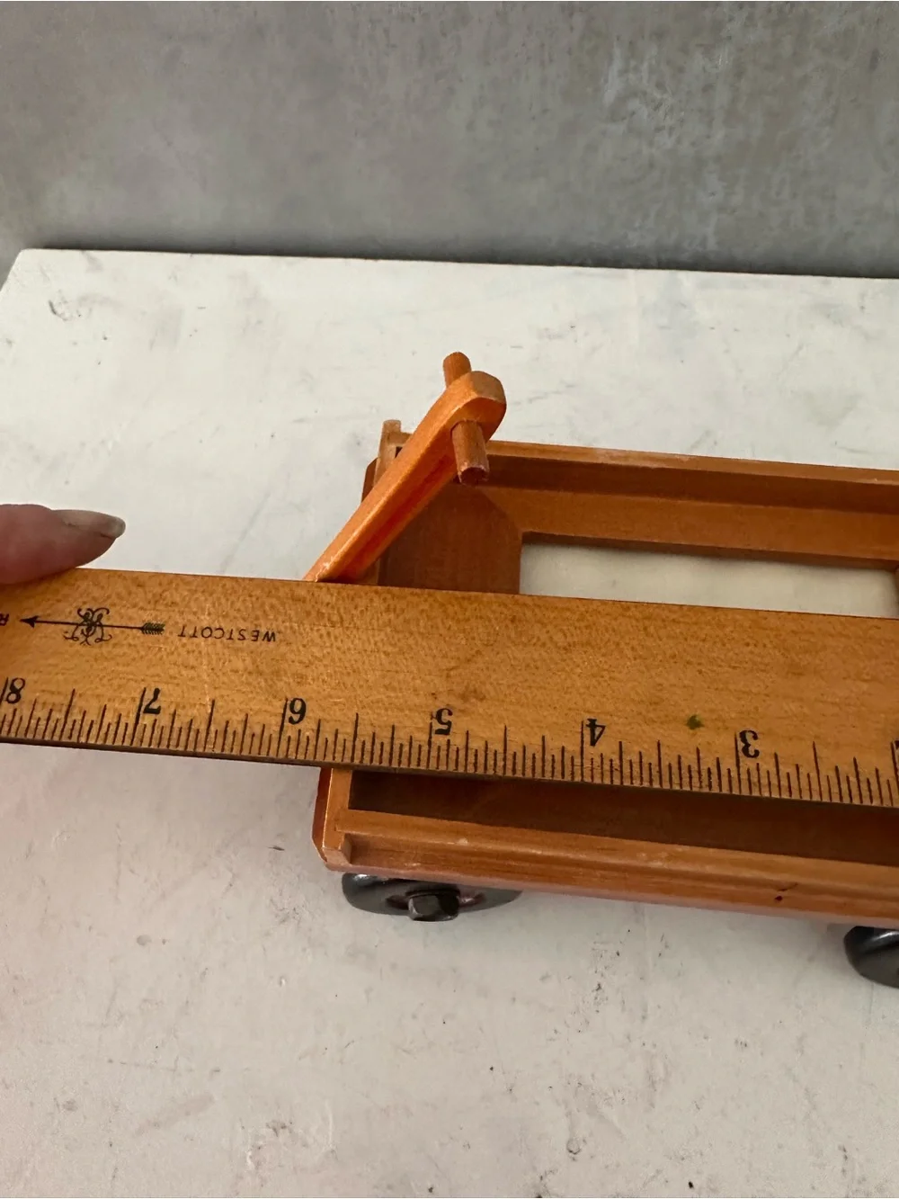 UNIQUE ORCHARD LODGE WAGON PICTURE FRAME WOOD FITS 2.5X3.5